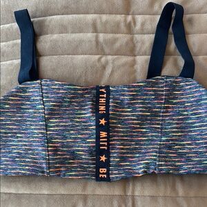 Colorful Striped Sports Bra